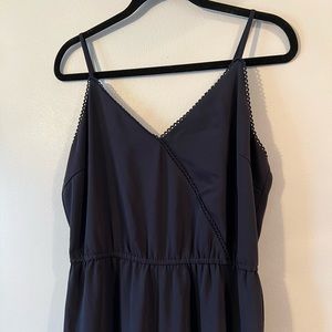 Navy Blue Romper with Adjustable Straps - Large